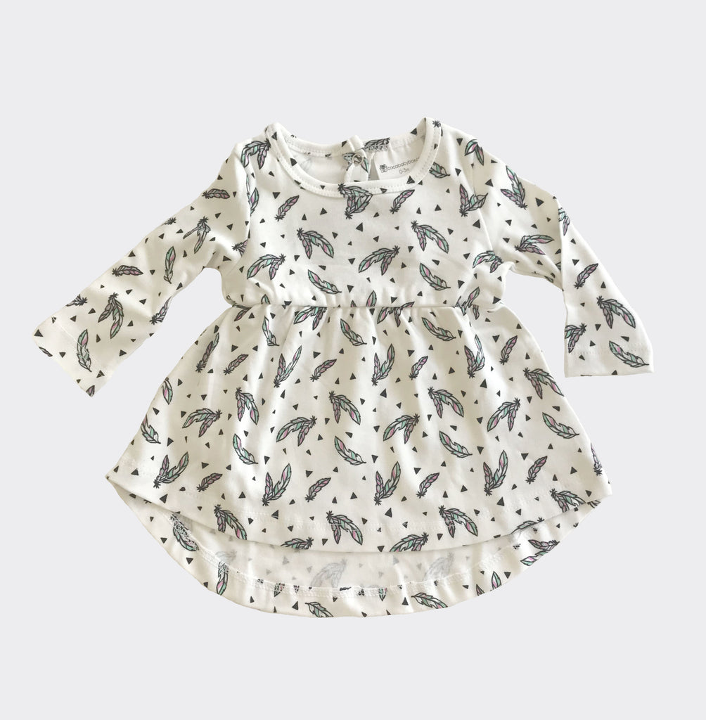 Organic Baby Clothes Feather Print