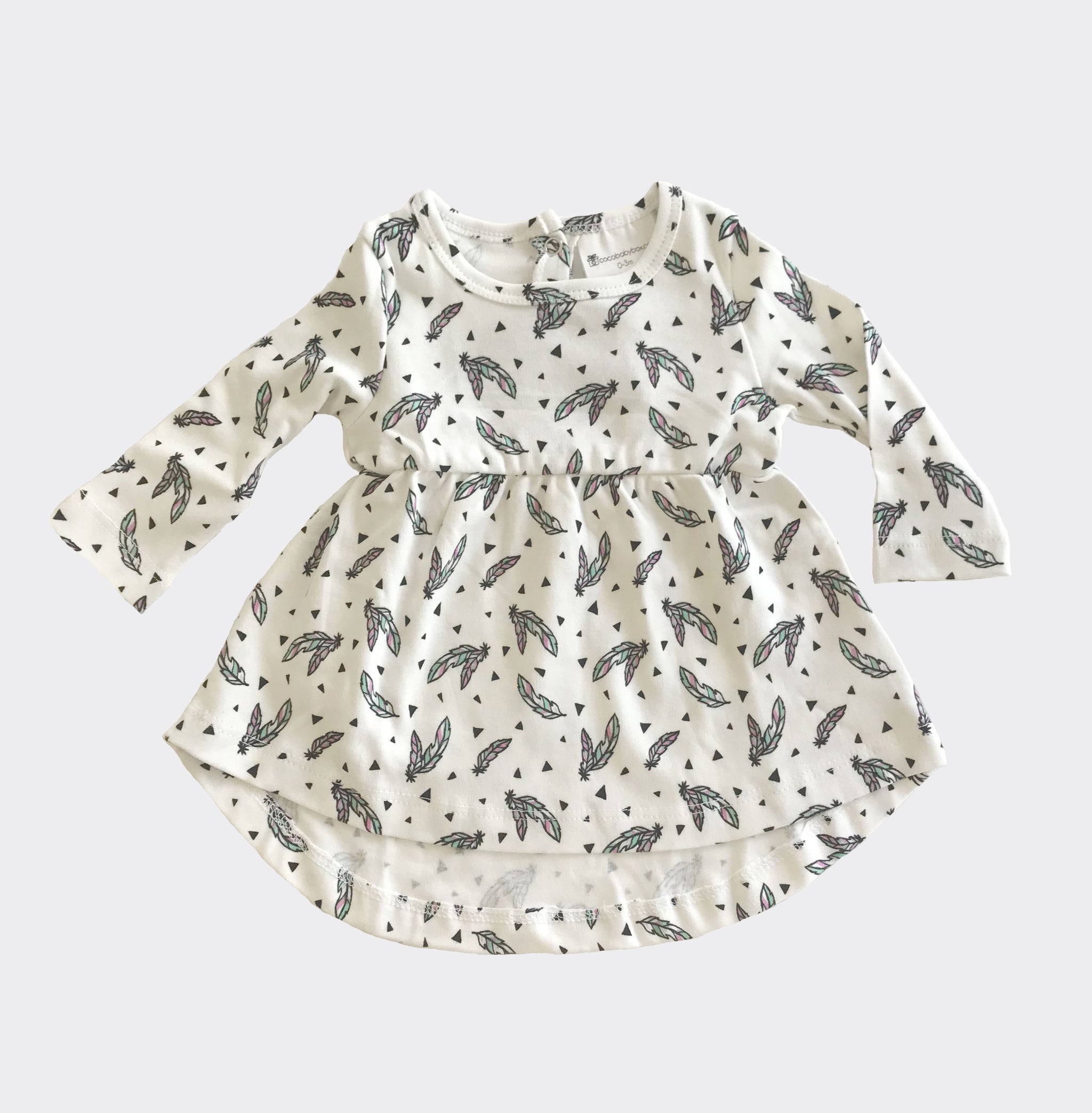 Organic Baby Clothes Feather Print