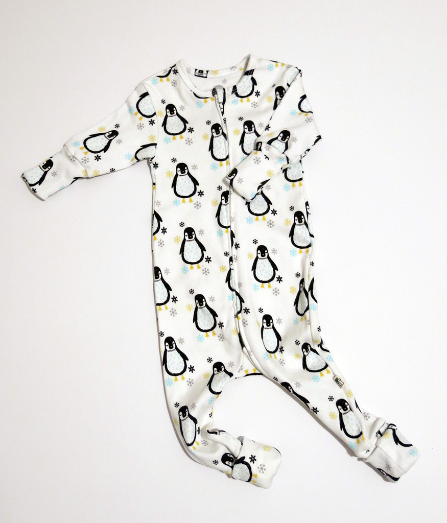 Penguin Print Zip Sleepsuit