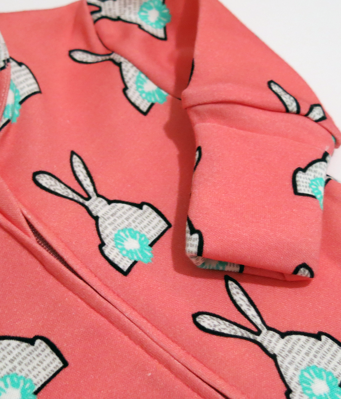 Rabbit Print Zip Sleepsuit